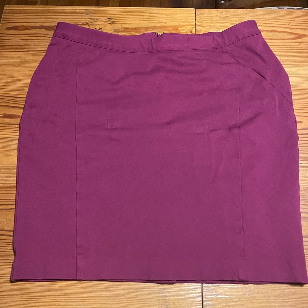 Plum Plus Size Pencil Skirt